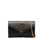 Pre-owned Cassandre Envelope Wallet on Chain Crossbody Bag Yves Saint ...