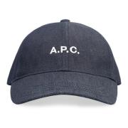 Logo Baseball Cap A.p.c. , Blue , Heren