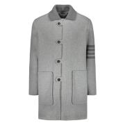 Gestreepte wollen jas Thom Browne , Gray , Heren