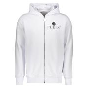 Logo Print Zip Hoodie Philipp Plein , White , Heren