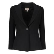 Klassieke Blazer met Reverskraag Armani , Black , Dames