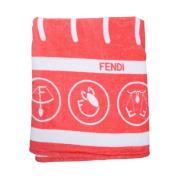 Strandhanddoek met voorlogo detail Fendi , Pink , Dames