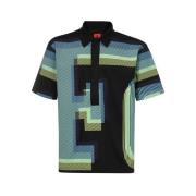 Gestreept katoenen poloshirt Ferrari , Multicolor , Heren