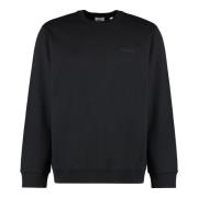 Katoenen sweatshirt met EKD Check-detail Burberry , Black , Heren