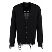 Katoenen vest met intarsia-detail Givenchy , Black , Heren