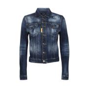 Gespoten Denim Jack Dsquared2 , Blue , Dames