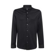 Lange mouwen katoenen blend shirt Emporio Armani , Blue , Heren