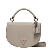 Beige Handtas met Gehamerd Effect Guess , Beige , Dames