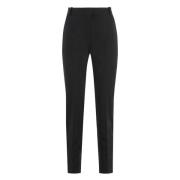 Stretch viscose broek met zakken Pinko , Black , Dames