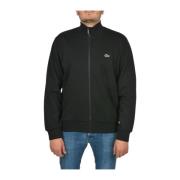 Zwarte Krokodil Logo Rits Sweater Lacoste , Black , Heren