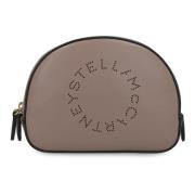 Logo Vegan Leren Toilettas Stella McCartney , Brown , Dames