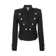 Versierde wollen blazer Moschino , Black , Dames