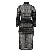 Elegant Lace Midi Dress Dolce & Gabbana , Black , Dames