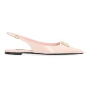 Glanzend leren slingback pumps Dolce & Gabbana , Pink , Dames