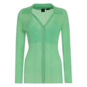 Crêpe Blouse met Kant BH Pinko , Green , Dames