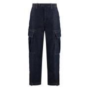 Cargo Jeans met Velvet Inserts Pinko , Blue , Dames