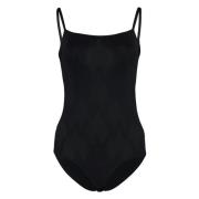 Doorschijnende body met hoog uitgesneden been Wolford , Black , Dames