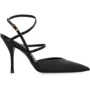 Glanzend Leren Puntige Neus Pumps Stuart Weitzman , Black , Dames