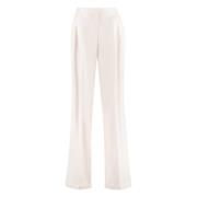 Wijde wollen broek Alexander McQueen , Beige , Dames