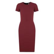 Wollen Sheath Jurk met Rits Victoria Beckham , Red , Dames