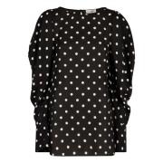 Polka-dot Mini-Jurk met Sleutelgat Achterkant Nina Ricci , Black , Dam...