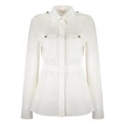 Klassieke Katoenen Shirt met Versierde Knopen Alexander McQueen , Whit...