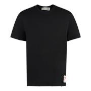 Vernietigd Effect Katoenen Crew-Neck T-Shirt Golden Goose , Black , He...