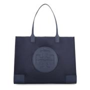 Ella Tote Tas van Gerecycled Materiaal Tory Burch , Blue , Dames