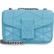 Gewatteerde Leren Crossbody Tas MCM , Blue , Dames