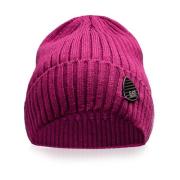 Dames Beanie Hoed met Metalen Logo Emporio Armani EA7 , Pink , Dames