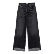 Palazzo Style Jeans Agolde , Black , Dames