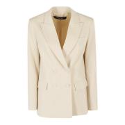 Dubbelborstige Jas Federica Tosi , Beige , Dames