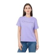 Dames T-shirt in Paars Relaxed Fit Champion , Purple , Dames