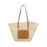 Chique Tote Bag Poche Paris , Brown , Dames