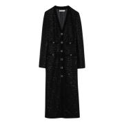 Lange Damesjurk Elegant Stijl Alessandra Rich , Black , Dames