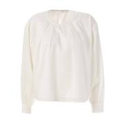 El Paso Lange Mouw Top Blouse JC Sophie , White , Dames