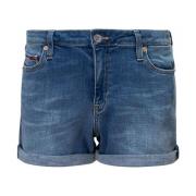 Dames Jeans Shorts Regular Fit Blauw Tommy Hilfiger , Blue , Dames