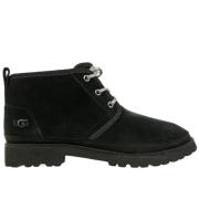 Stijlvolle Heren Leren Winterlaarzen UGG , Black , Heren