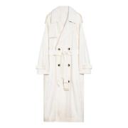 Dubbelborstig Jas Burberry , Beige , Dames