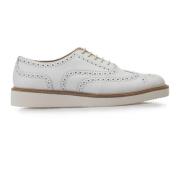 Witte Brogue Damesschoenen Clarks , White , Dames