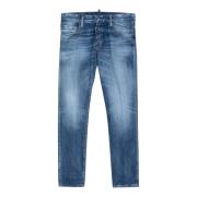 Slim Fit Denim Jeans Dsquared2 , Blue , Heren