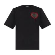 T-shirt met applicatie Dsquared2 , Black , Dames