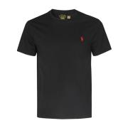 Casual Katoenen T-shirt Ralph Lauren , Black , Heren