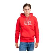 Heren Rode Sweatshirt Emporio Armani EA7 , Red , Heren