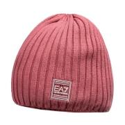 Roze Beanie met Logo Plaque Emporio Armani EA7 , Pink , Dames