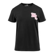 Zwarte dames T-shirt Karl Lagerfeld , Black , Dames