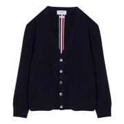 Korte Cardigan Sweater Thom Browne , Blue , Heren