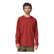 P-6 Logo Responsibili Longsleeve T-shirt Patagonia , Red , Heren