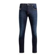 Heren Straight Leg Jeans Diesel , Blue , Heren