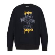 Sweatshirt met print Palm Angels , Black , Heren